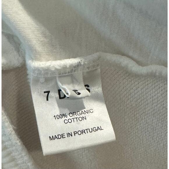 7 Days Active Small Unisex White joggers 100% Organic Cotton Sweatpants comfy - Picture 4 of 7